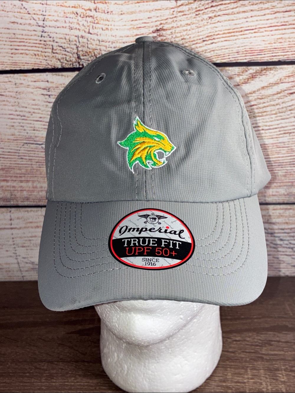 Imperial Golf Srixon Irons True Fit Gray Baseball Cap with Green & Yellow Logo